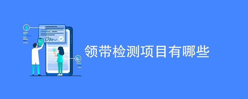 领带检测项目有哪些