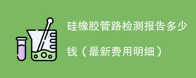 硅橡胶管路检测报告多少钱（最新费用明细）