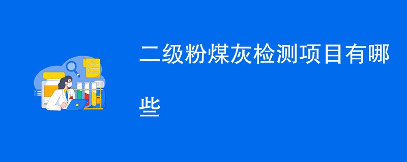 二级粉煤灰检测项目有哪些