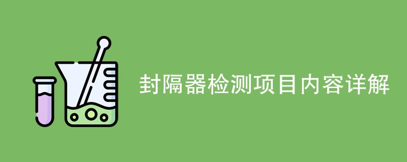 封隔器检测项目内容详解