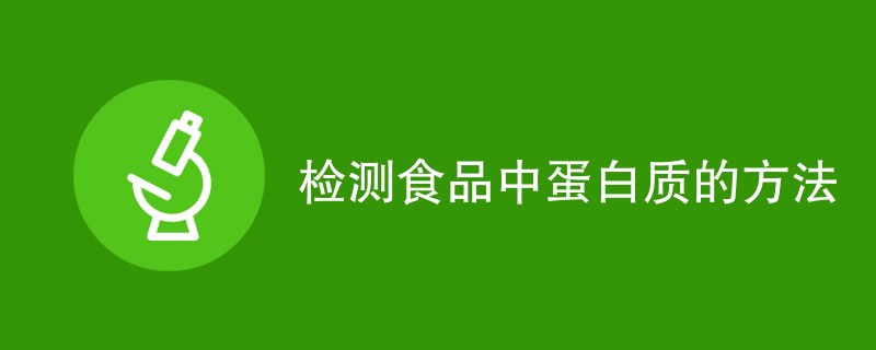 检测食品中蛋白质的方法（处理方法步骤）