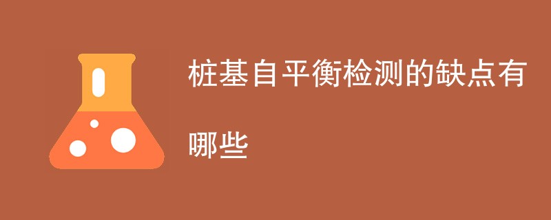 桩基自平衡检测的缺点有哪些