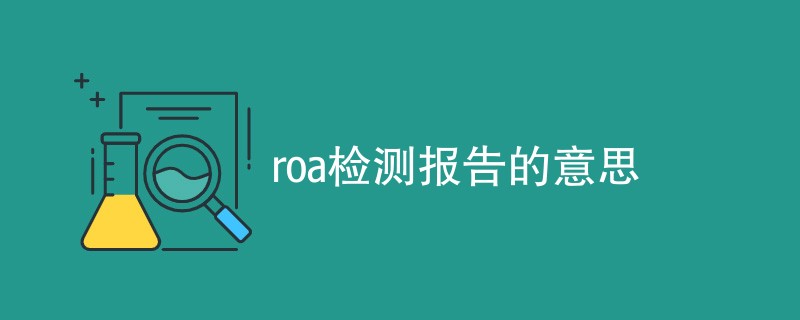 roa检测报告的意思（含内容详解）