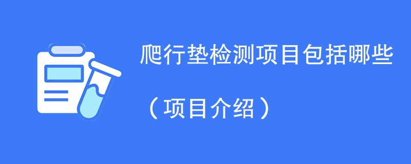 爬行垫检测项目包括哪些（项目介绍）