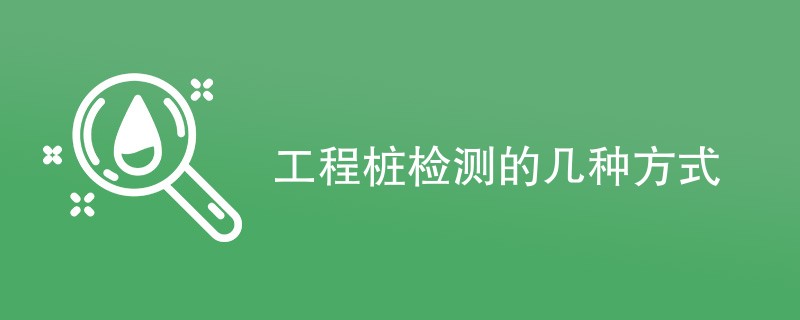 工程桩检测的几种方式（附方法详解）