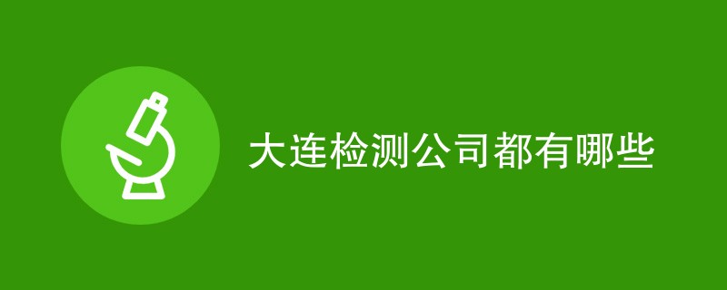 大连检测公司都有哪些