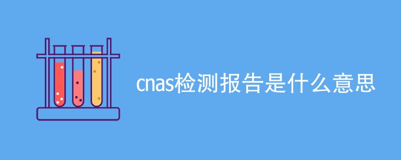 cnas检测报告是什么意思