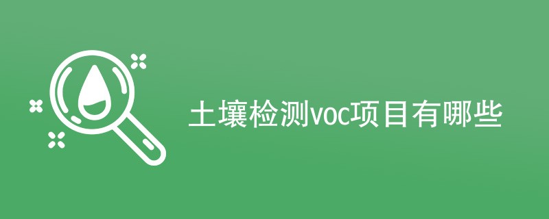 土壤检测voc项目有哪些（附详细介绍）