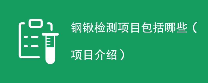 钢锹检测项目包括哪些（项目介绍）