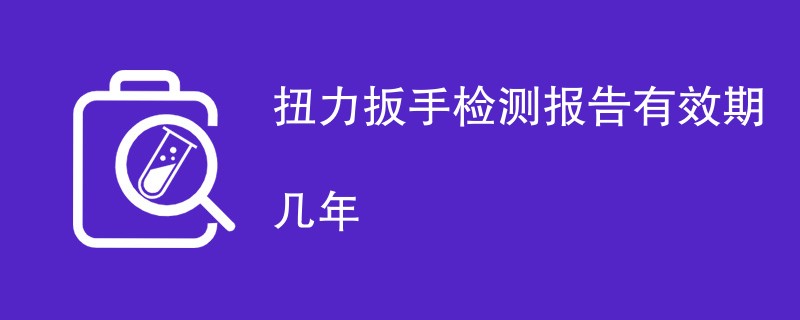 扭力扳手检测报告有效期几年