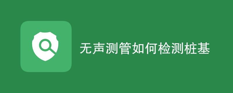 无声测管如何检测桩基（原理步骤介绍）