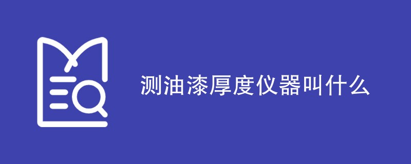 测油漆厚度仪器叫什么