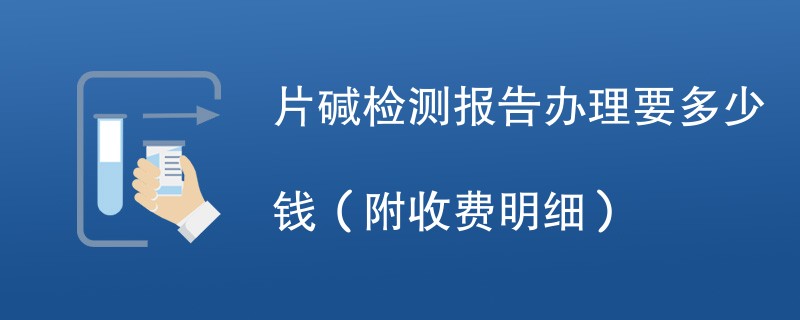 片碱检测报告办理要多少钱（附收费明细）