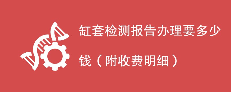 缸套检测报告办理要多少钱（附收费明细）