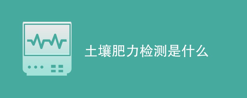 土壤肥力检测是什么（内容解释）