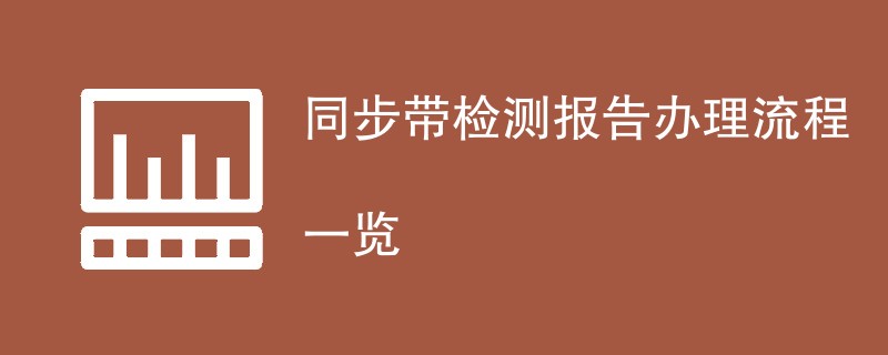 同步带检测报告办理流程一览