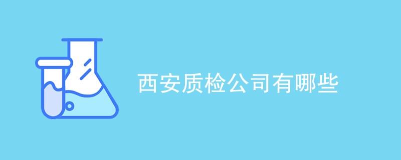 西安质检公司有哪些