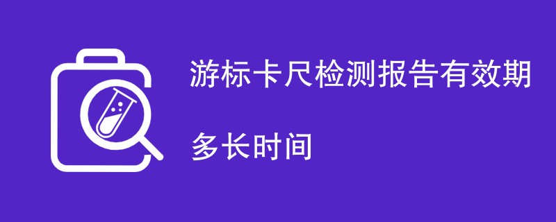 游标卡尺检测报告有效期多长时间