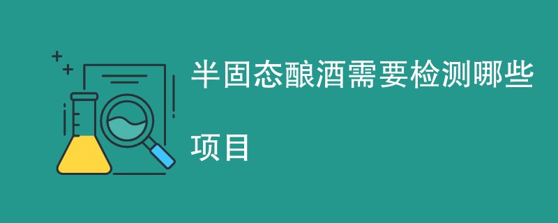 半固态酿酒需要检测哪些项目