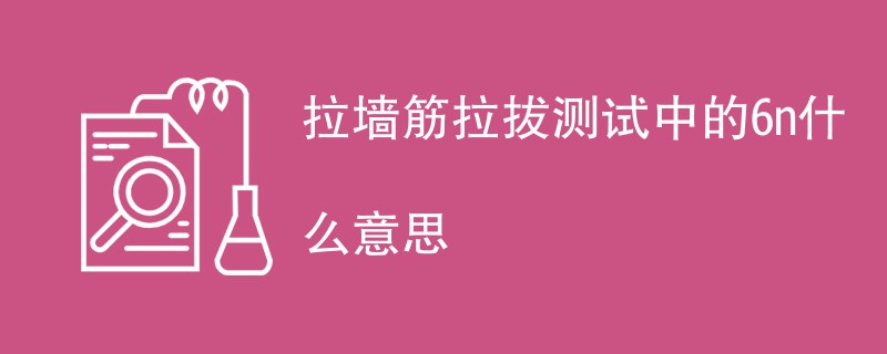 拉墙筋拉拔测试中的6n什么意思