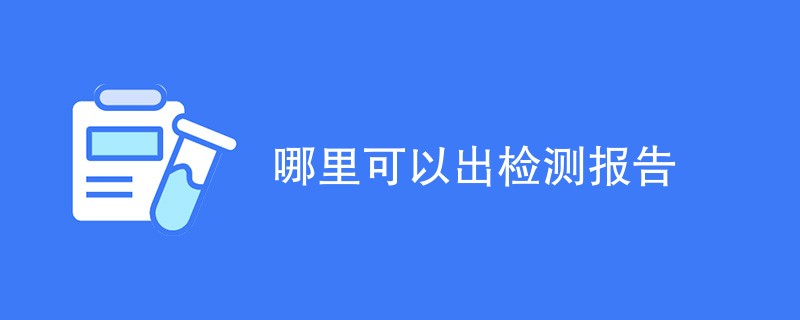 哪里可以出检测报告