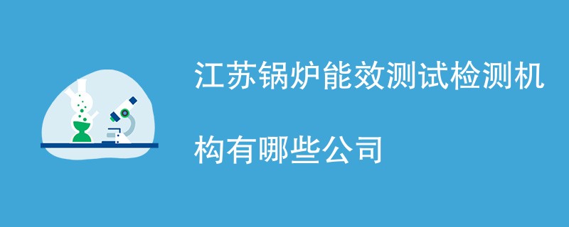 江苏锅炉能效测试检测机构有哪些公司