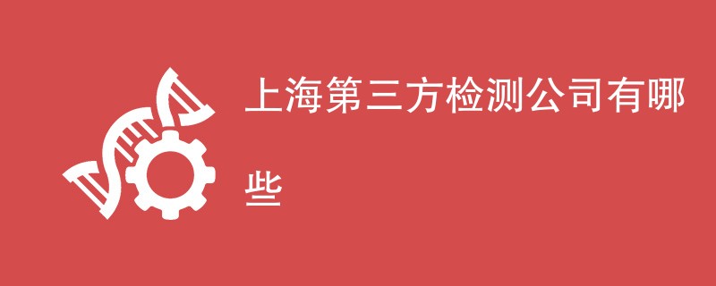 上海第三方检测公司有哪些