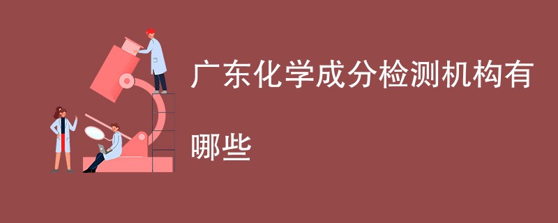 广东化学成分检测机构有哪些