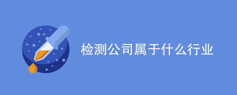 检测公司属于什么行业