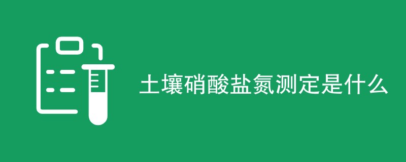 土壤硝酸盐氮测定是什么