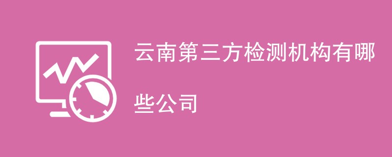 云南第三方检测机构有哪些公司