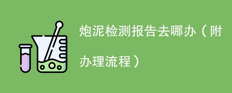 炮泥检测报告去哪办（附办理流程）