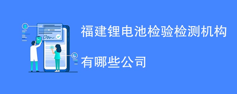 福建锂电池检验检测机构有哪些公司