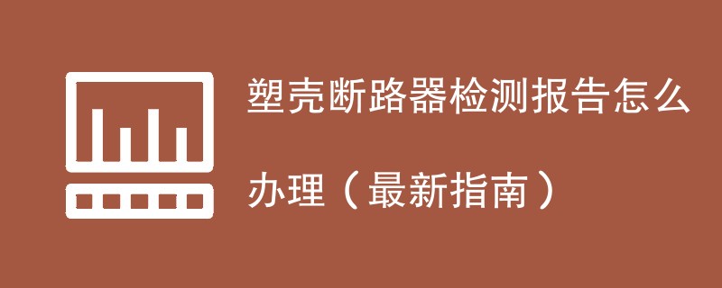 塑壳断路器检测报告怎么办理（最新指南）