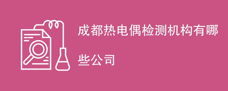 成都热电偶检测机构有哪些公司