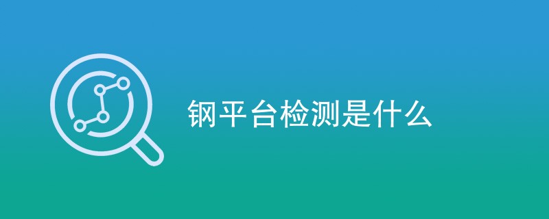 钢平台检测是什么