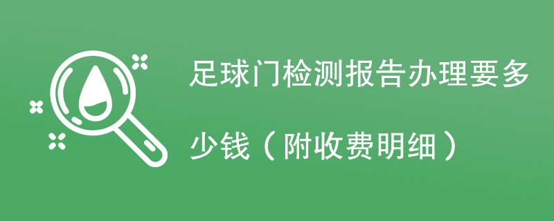 足球门检测报告办理要多少钱（附收费明细）