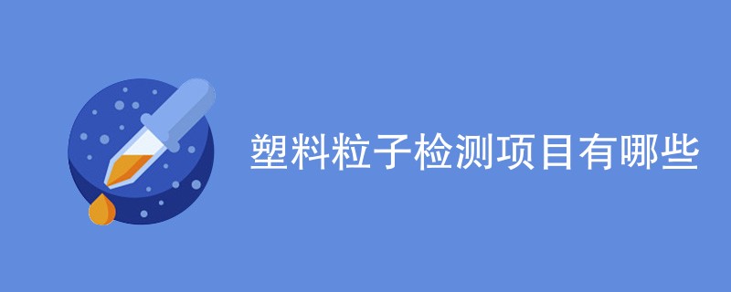 塑料粒子检测项目有哪些