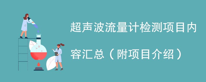 超声波流量计检测项目内容汇总（附项目介绍）