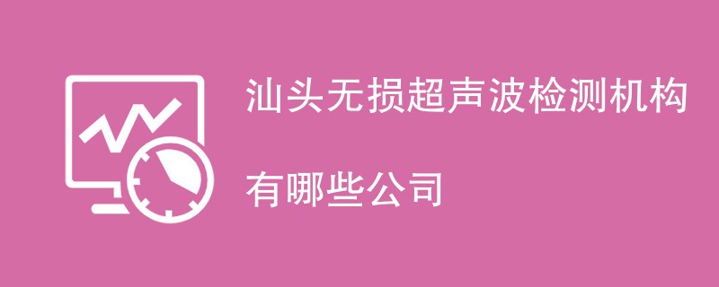 汕头无损超声波检测机构有哪些公司