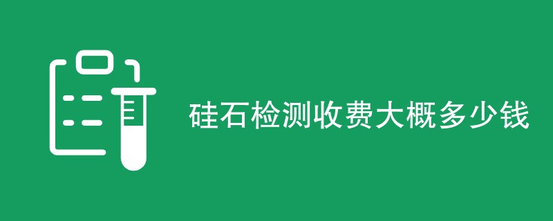 硅石检测收费大概多少钱（收费标准介绍）