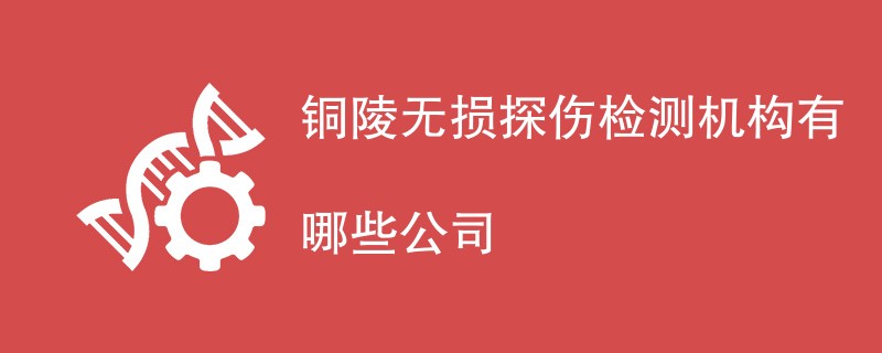 铜陵无损探伤检测机构有哪些公司