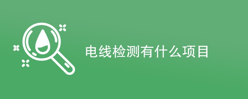 电线检测有什么项目