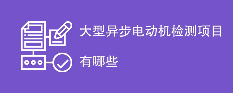 大型异步电动机检测项目有哪些