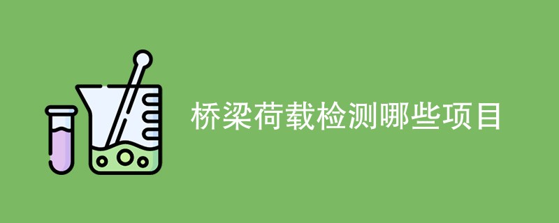 桥梁荷载检测哪些项目