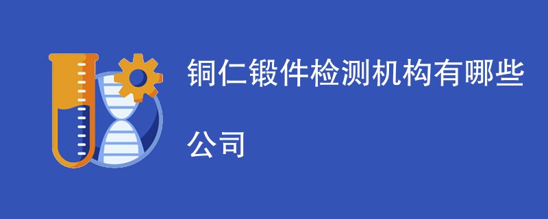 铜仁锻件检测机构有哪些公司