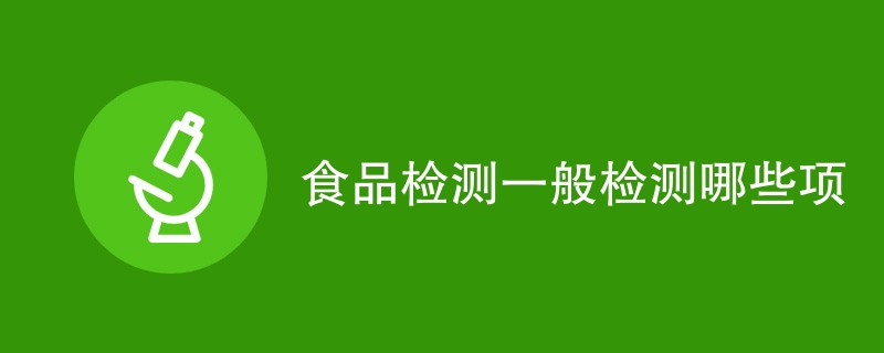 食品检测一般检测哪些项