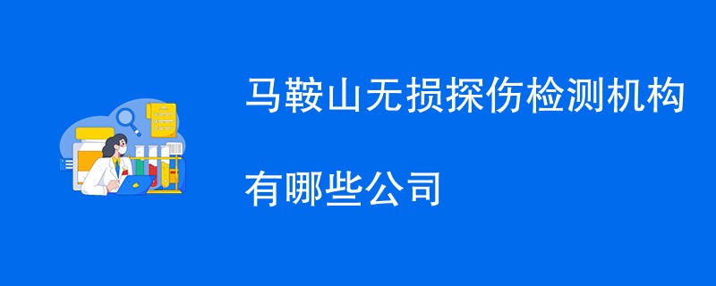 马鞍山无损探伤检测机构有哪些公司