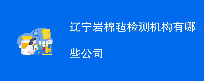 辽宁岩棉毡检测机构有哪些公司