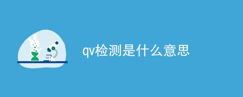 qv检测是什么意思